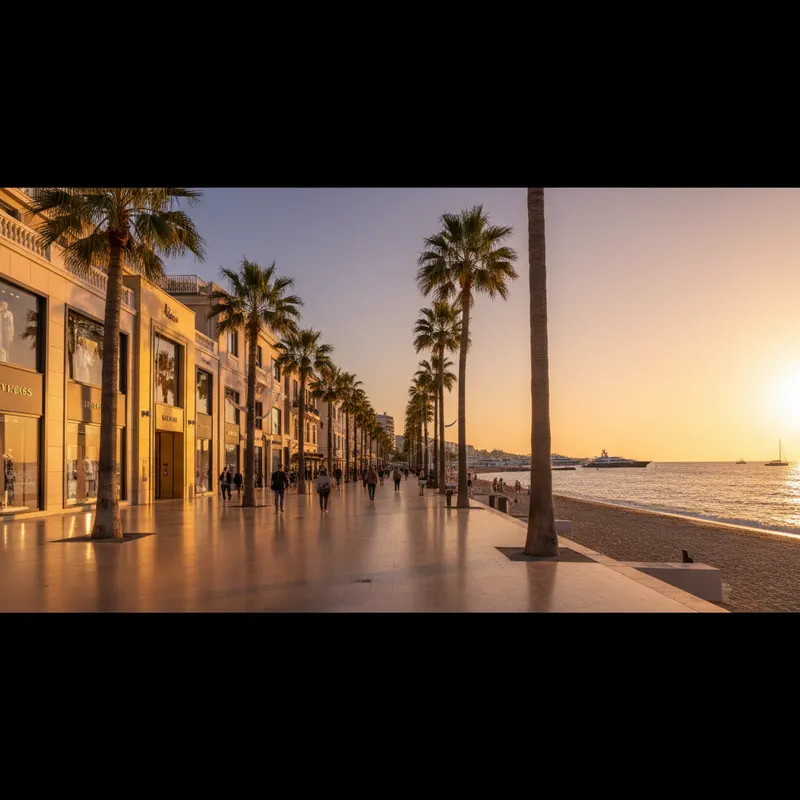 cannes croisette shopping plages luxe vue