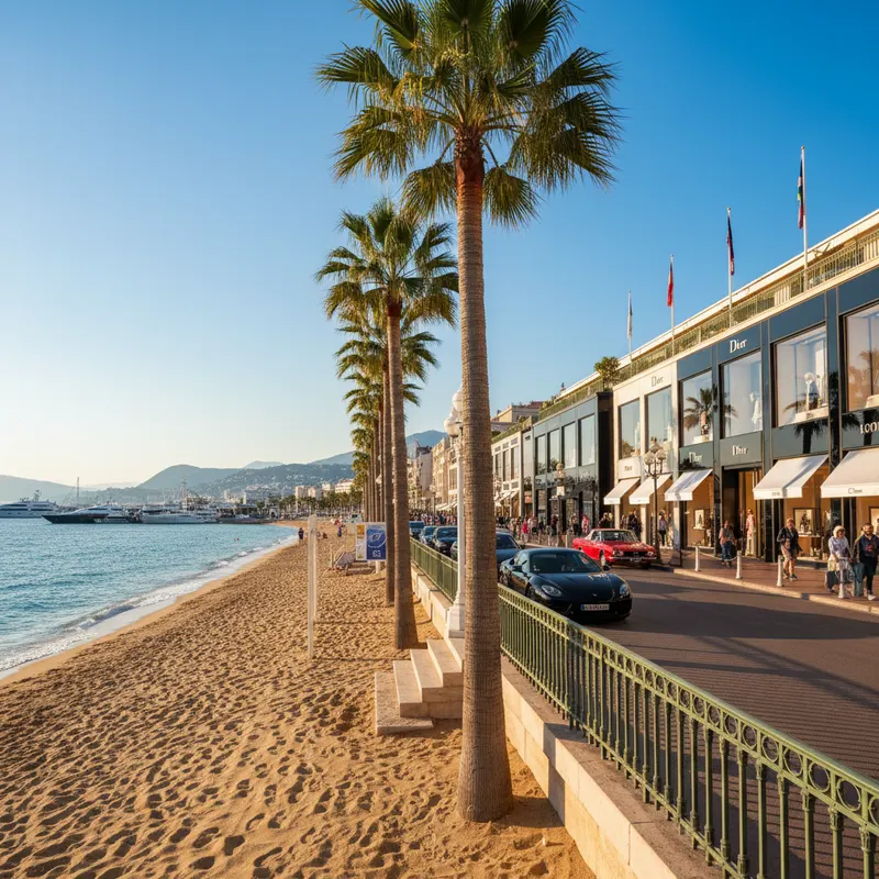 cannes croisette shopping plages luxe
