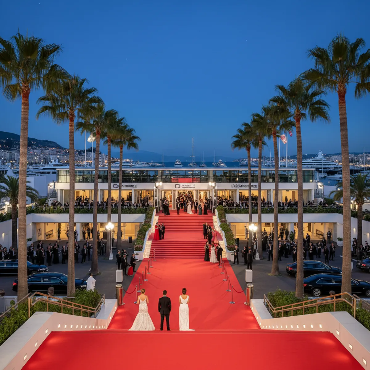 Festival de Cannes montée des marches Palais des Festivals Croisette tapis rouge