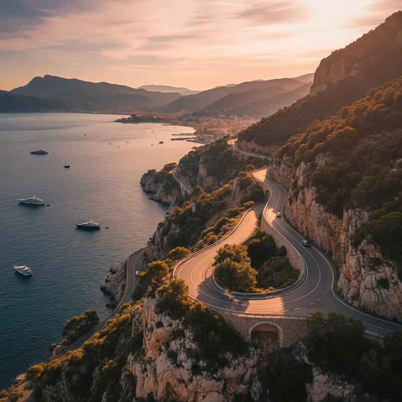 route grande corniche plus belle route vue